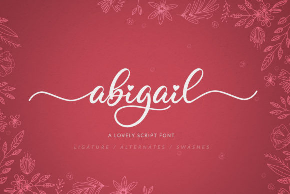 Abigail: A Romantic Script Font for Web Designers