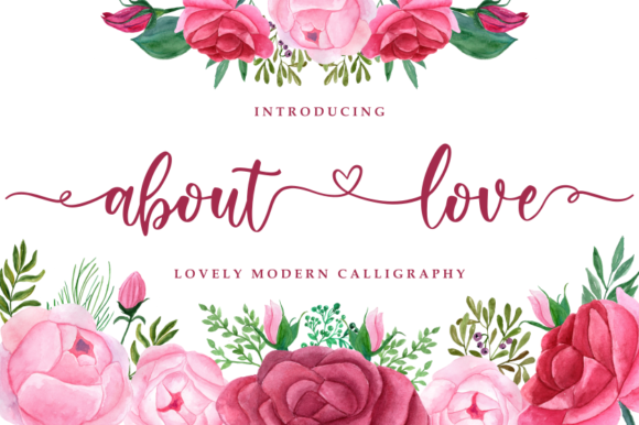 About Love: A Romantic Script Font for Handmade Sellers