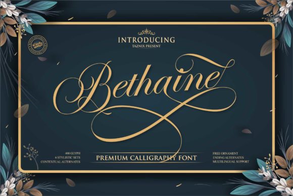 Bethaine: A Handwritten Script Font for Elegant Brand Identity