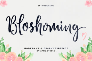 Bloshoming: A Modern Script Typeface for Digital Design