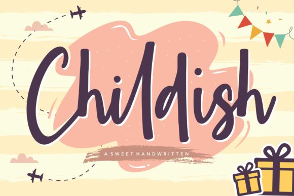 Childish Font Brings Playful Charm to Handmade Products and Printables