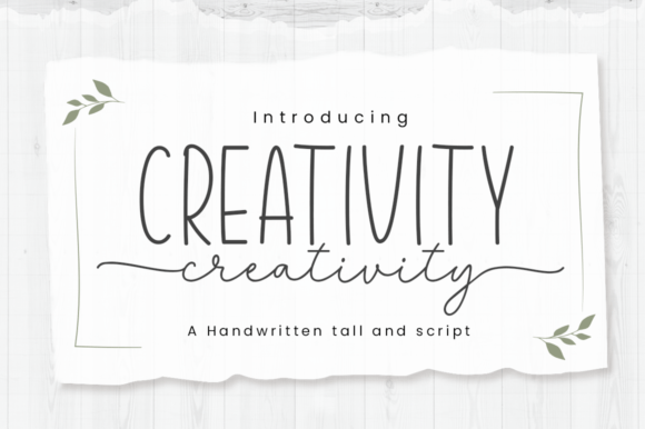 Creativity Font: A Handwritten Typeface for Campaign Design