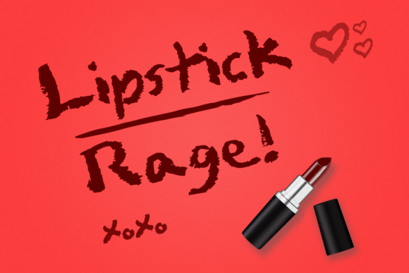 Lipstick Rage: The Hand-Drawn Font That Makes Campaigns Pop
