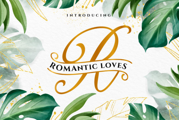 Romantic Loves Monogram: A Handwritten Font for Handmade Product Makers