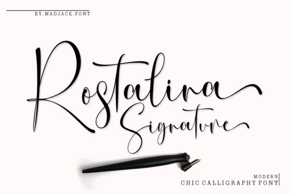Rostalina Signature Review: A Romantic Calligraphy Font That Dances on the Baseline